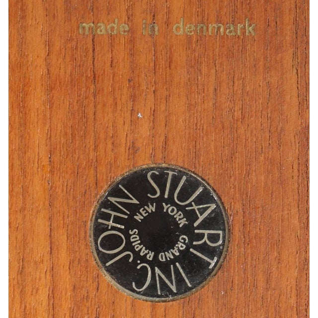 Brown Vintage Peter Hvidt Teak Pinwheel Side Tables for John Stuart 2 Each For Sale - Image 8 of 8