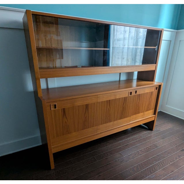 Mid-Century Modern Mid-Century Danish Modern Teak Sideboard & Hutch by Clausen & Son, Attributed For Sale - Image 3 of 18