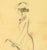 Woman with Umbrella is an original drawing on ivory paper realized by Alexis Mérodack-Jeanneau in the early 20th century....