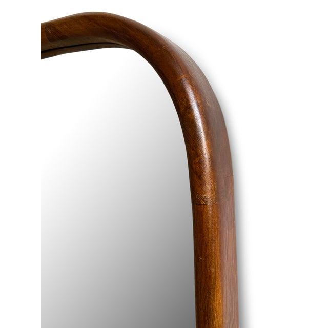Deco Mod Chestnut Stain Mirror For Sale - Image 4 of 7