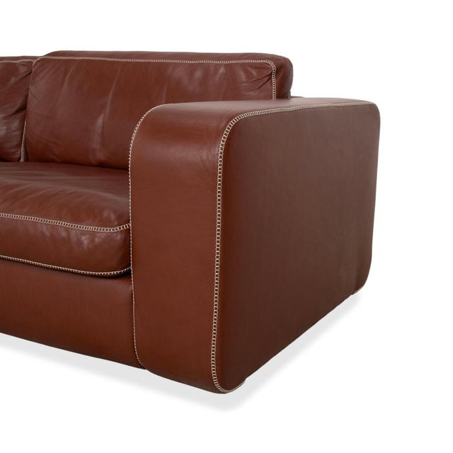 Valentino Corner Sofa in Cognac Leather from Machalke For Sale - Image 6 of 17