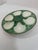 Art Deco Antique 1920s French Longchamp Majolica Green and White Oyster Plate For Sale - Image 3 of 14