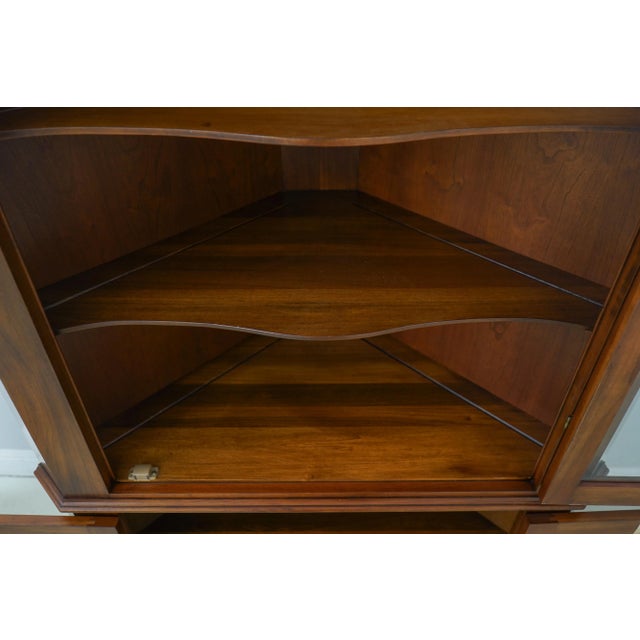 Henkel Harris Henkel Harris Cherry 12 Pane Corner China Cabinet For Sale - Image 4 of 12