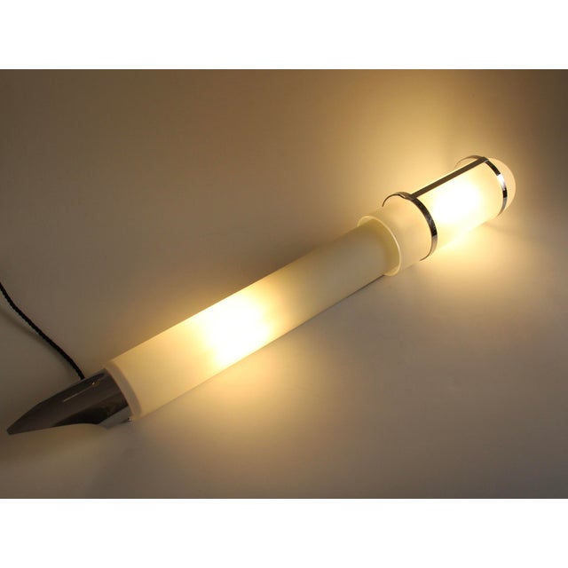 Metal Mid-Century Modern Illuminated Wall Light, France, 1950s For Sale - Image 7 of 11