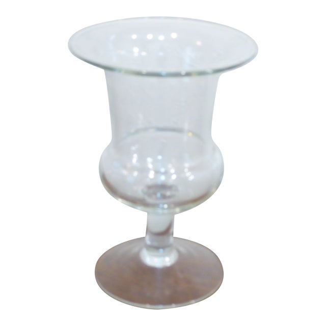 Vintage Campana Urn Glass Vase For Sale