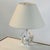 Abstract 1970s Small Daum Nancy Boudoir Lamp With Linen Shade For Sale - Image 3 of 10