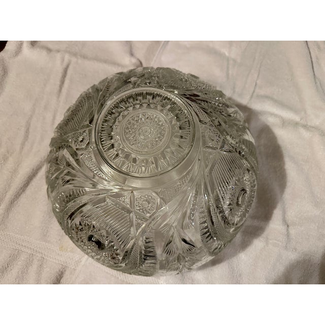 1950s Large Pressed Glass Punch Bowl Set - 13pcs For Sale - Image 9 of 14