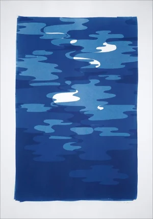 2021 "Geometric Water Reflections" Contemporary Handmade Monotype