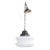 Schoolhouse Style Light Fixture, Opaline Glass, Antique 1930s-1940s For Sale