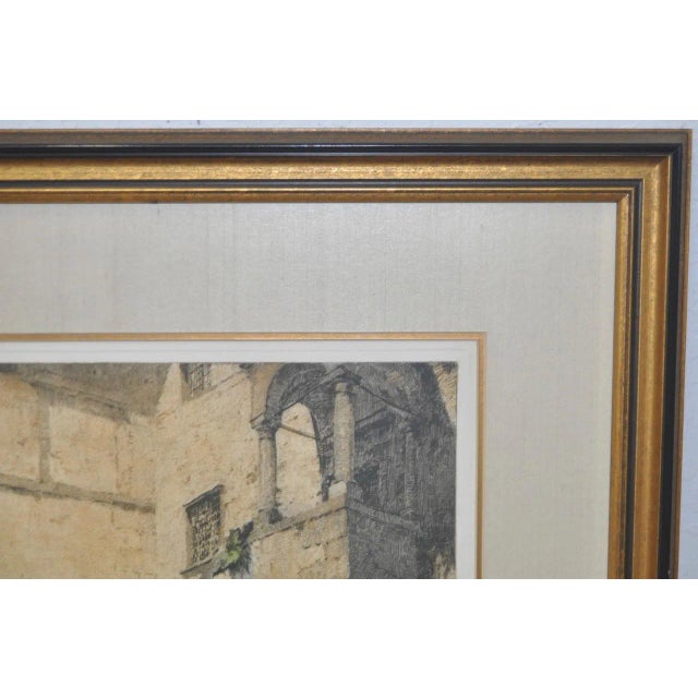 Black Luigi Kasimir "Seebenstein Castle, Austria" Estate Signed Etching With Aquatint For Sale - Image 8 of 12