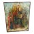 19th Century St. John the Baptist and Virgin Mary Byzantine Style Painting on Wood Canvas For Sale