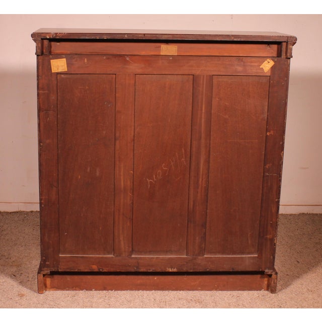 19th Century Mahogany and Inlays Open Bookcase For Sale - Image 9 of 14