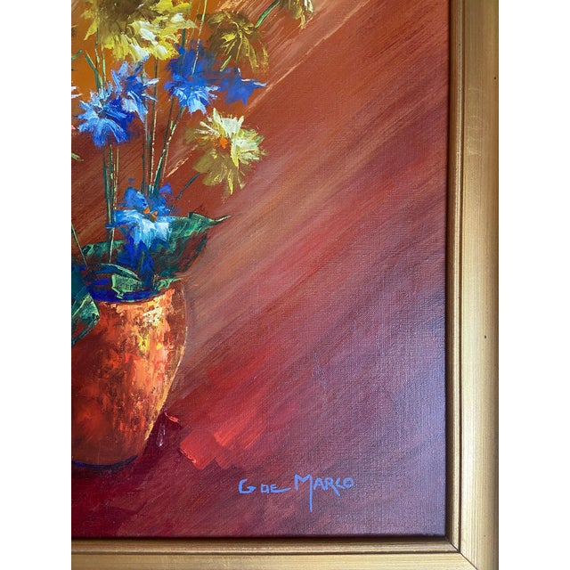 Georges De Marco, Floral Still Life, 1960s, Oil Painting on Canvas, Framed For Sale - Image 7 of 10