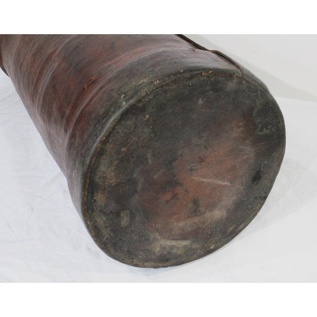 British Leather Fire Bucket Umbrella Cane Holder For Sale - Image 9 of 12