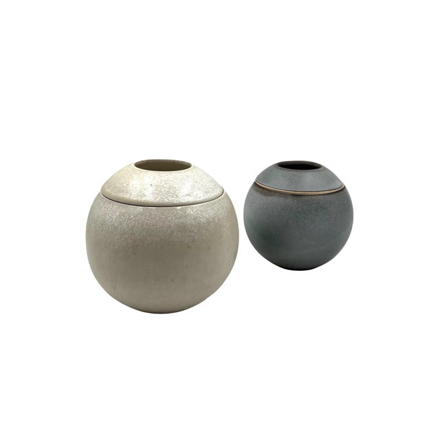 Mid-Century Modern Spherical Gres Vases by Franco Bucci, Italy, 1970, Set of 2 For Sale - Image 17 of 18