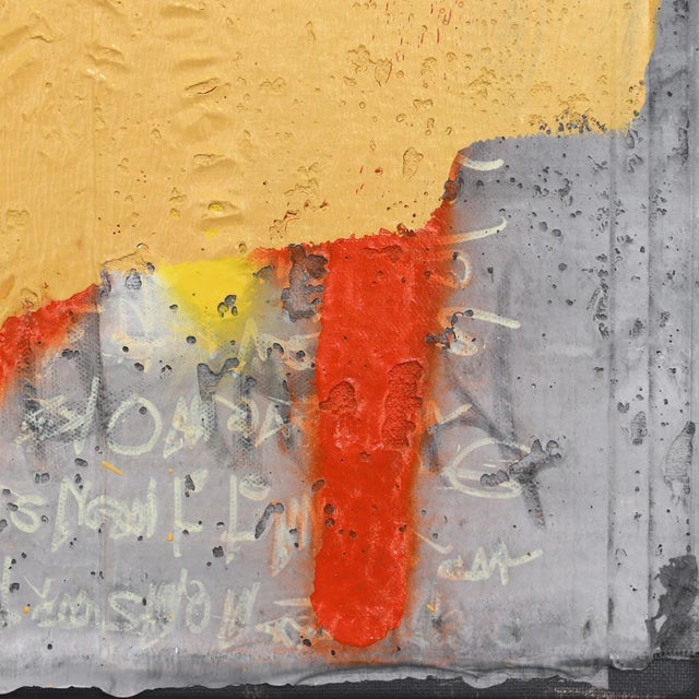 2020s The Brick Walls 4 - Unique Colorful Textural Abstract Art on Canvas Original Artwork by Kodjovi Olympio For Sale - Image 5 of 9