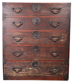 Japanese Traditional Kimono Tansu Chest of Drawers, 1890s