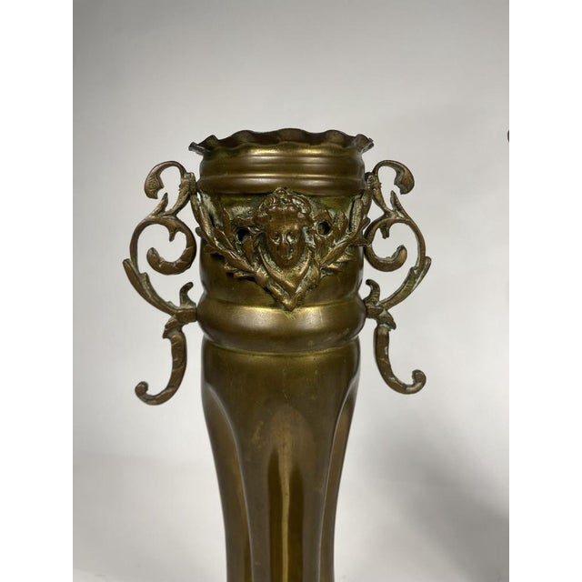 Brass Triptych with Clock, 1930s, Set of 3 For Sale - Image 14 of 17