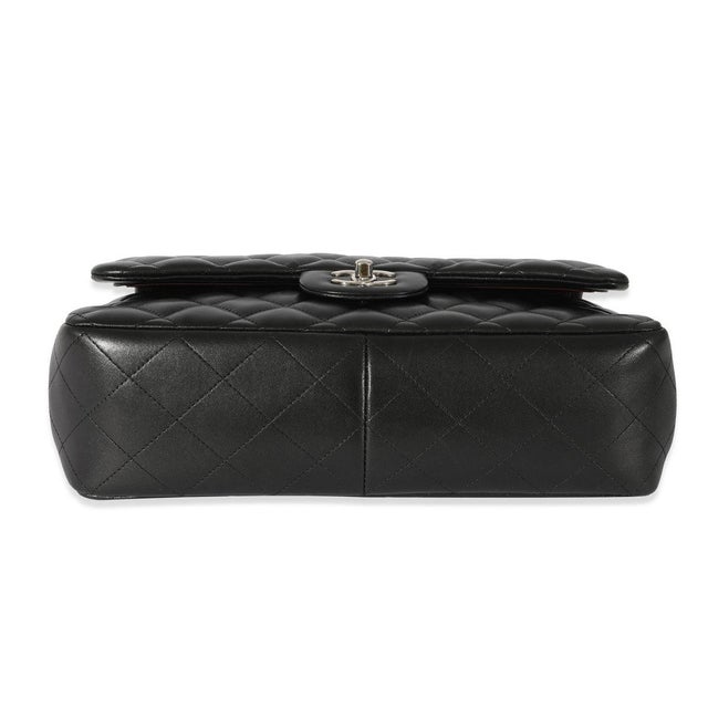 2010s Black Quilted Lambskin Jumbo Classic Double Flap For Sale - Image 5 of 9