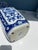 Vintage Large Blue & White Floral Chinoiserie Vase For Sale - Image 4 of 6