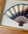 Japanese 1960s Hand Painted Japanese Fan in Shadow Frame For Sale - Image 3 of 11
