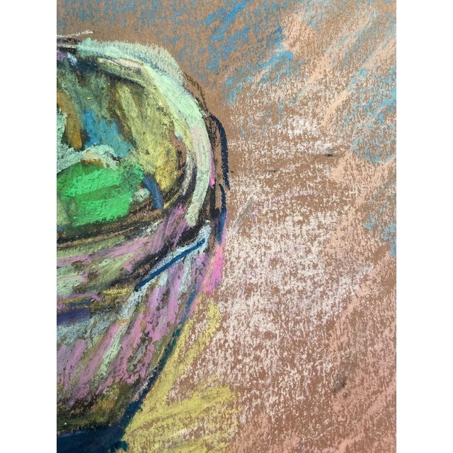 Contemporary “Love Limes” Original Oil Pastel by Cindy Carrillo on Tan Strathmore Paper For Sale - Image 3 of 6