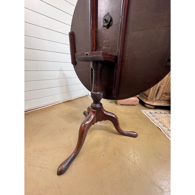 Brown 19th Century Walnut Tilt Top Side Table For Sale - Image 8 of 8