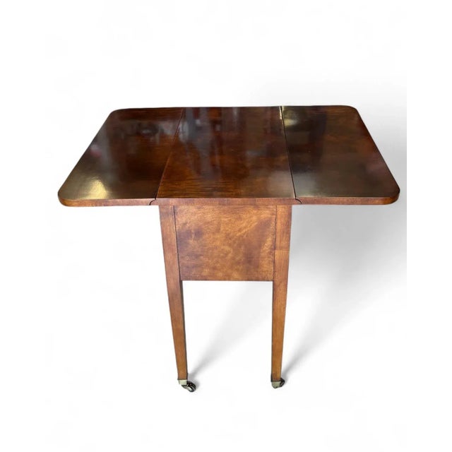 Brown 1980s Vintage Henredon Pembroke Table Aston Court, Drop Leaf For Sale - Image 8 of 16