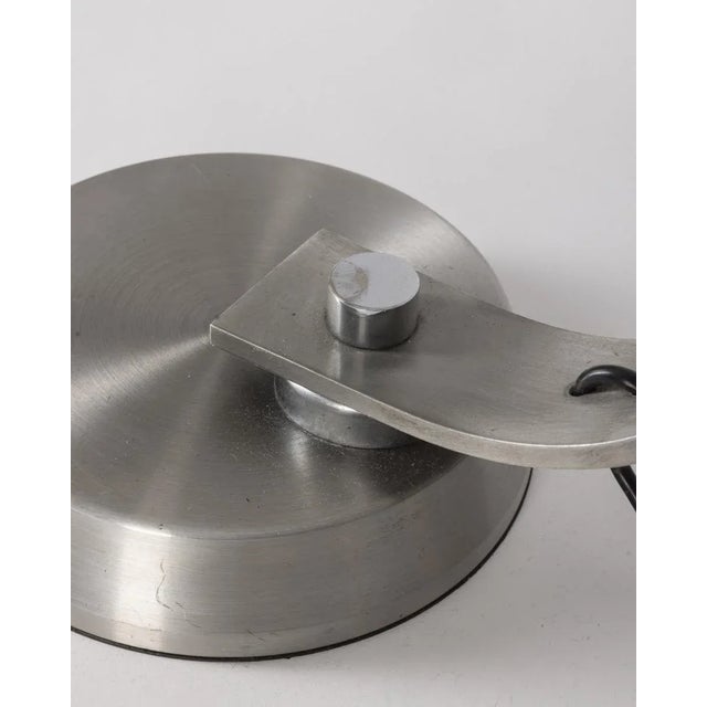 Vintage Italian Ministerial Table Lamp in Chromed Metal For Sale - Image 6 of 9