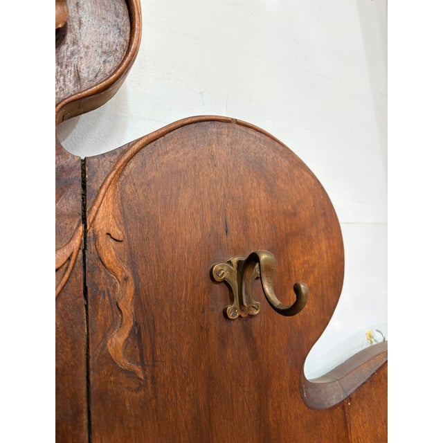Art Nouveau Monumental Coat Rack with Mirror, France, 1900s For Sale - Image 9 of 18
