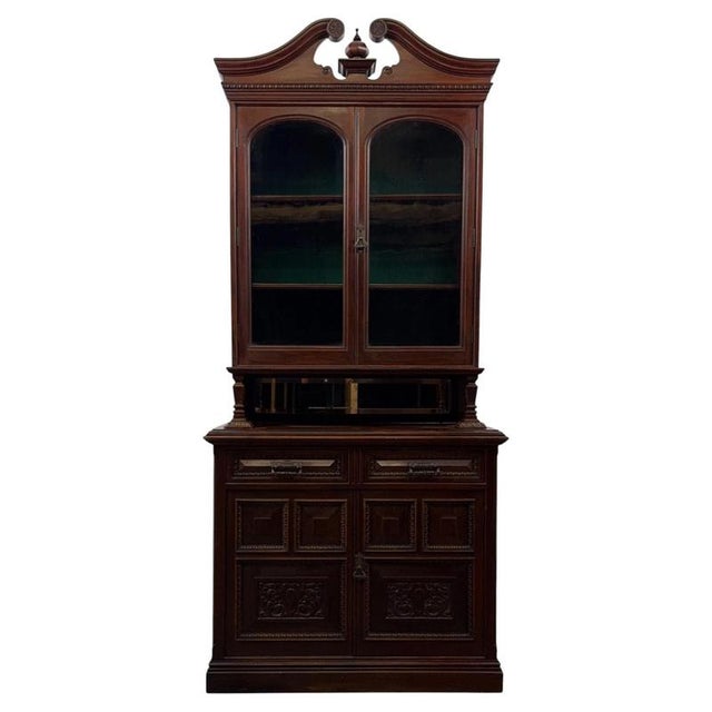 Antique 19th Century Victorian Mahogany Bookcase For Sale - Image 13 of 13