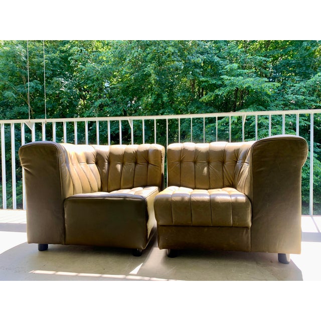 Mid-Century Chesterfield Modular Sofa from Strässle, 1975, Set of 5 For Sale - Image 12 of 18