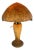 Mushroom Lamp in Speckled Orange Glass from Massive Lighting, Belgium, 1970s For Sale
