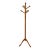 Vintage Oak Tripod Coat Rack With Turned Pole and Ball Pegs For Sale