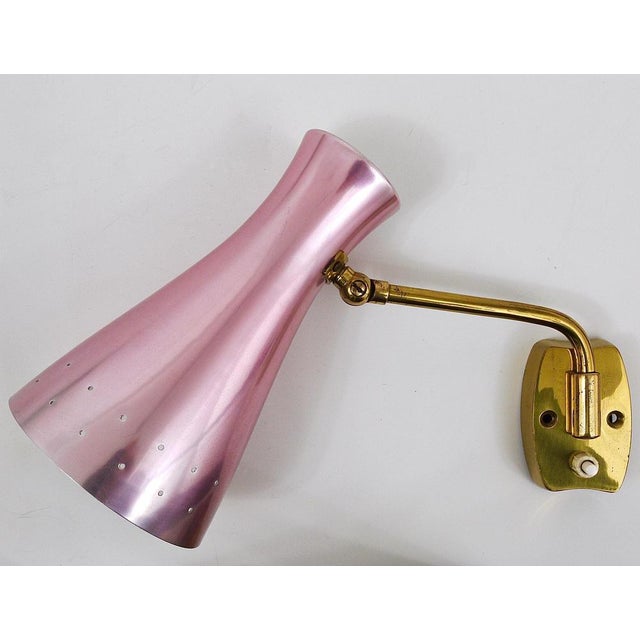 Articulating Conical Brass Sconces in the Style of Stilnovo, Italy, 1950s, Set of 2 For Sale - Image 11 of 18