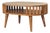 Light Oak-Finish Mango Wood Japanese-Inspired Coffee Table For Sale