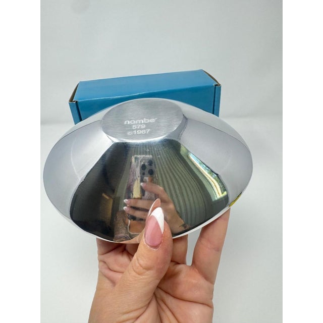 Vintage 1967 Nambe 579 Cast Alloy Butterfly Bowl For Sale In Seattle - Image 6 of 6