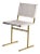 Grey and Brass Memento Chair by Jesse Sanderson For Sale