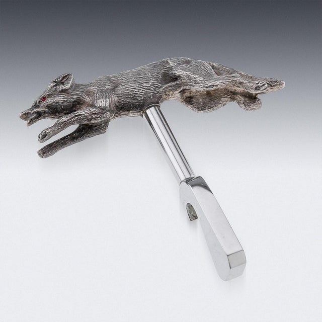 Fox-Shaped Silver Bottle Opener, England, 1965 For Sale - Image 12 of 13