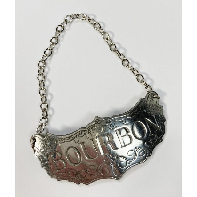 Mid 20th Century Vintage Steiff Pewter Liquor Decanter Tags - Vodka, Bourbon, Brandy, Sherry For Sale - Image 5 of 8