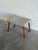 Wood Beige Fabric Ottoman With Walnut Legs Mid-Century Modern 1960s For Sale - Image 7 of 7