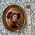 Hand painted miniature portrait on porcelain with gold-tone frame // original antique art // portrait of a female // collectible artwork For Sale In Kansas City - Image 6 of 10