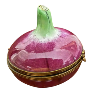 Hand-Painted Limoges Porcelain Turnip Trinket Box – Chamart, Peint Main France