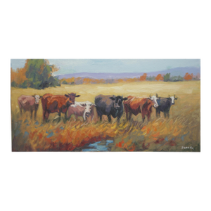 Original Oil Painting of Cows