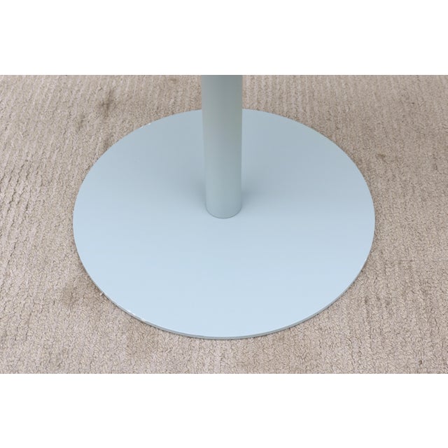 MCM Style Light Blue Organic Forms Side Tables Attributed to Morten Voss, a Pair For Sale - Image 15 of 18