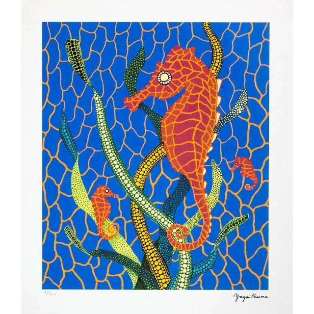 Yayoi Kusama "Seahorses" Limited Edition Lithograph (After). Limited Edition Lithograph of 500 - Numbers signed in Pencil....