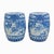 Blue Late 20th Century Pair of Blue and White Chinoiserie Porcelain Garden Stools For Sale - Image 8 of 14
