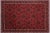 Red 1980s Semi Vintage Tribal Red Wool Rug - 6′5″ × 9′7″ For Sale - Image 8 of 9