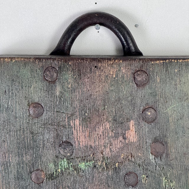 Late 19th Century Wood Block With Metal Handle Circus Pole Support For Sale In New York - Image 6 of 6