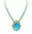 Bochic "Capri" Diamonds, Emeralds & Turquoise Necklace Set In 18K & Silver For Sale - Image 11 of 18